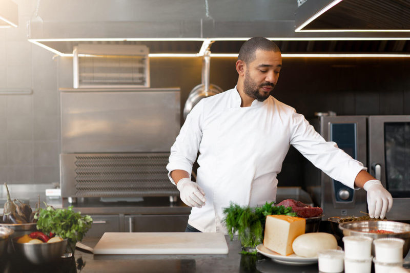 Chef In Test Kitchen Chef In Test Kitchen