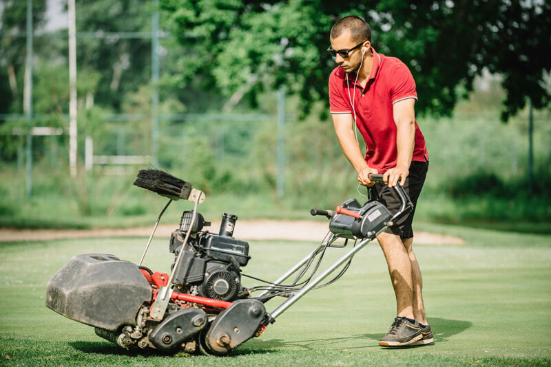 Golf course employee